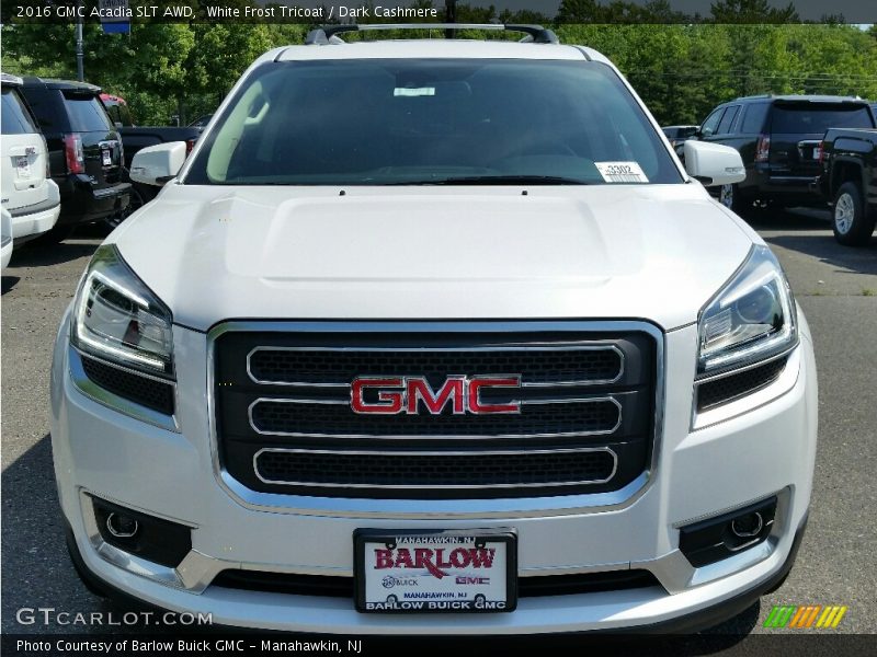 White Frost Tricoat / Dark Cashmere 2016 GMC Acadia SLT AWD