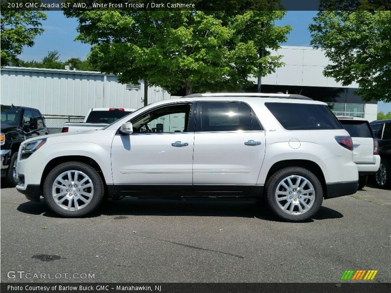 White Frost Tricoat / Dark Cashmere 2016 GMC Acadia SLT AWD