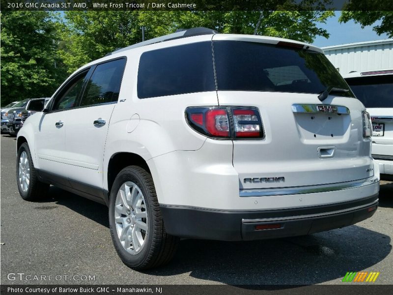 White Frost Tricoat / Dark Cashmere 2016 GMC Acadia SLT AWD
