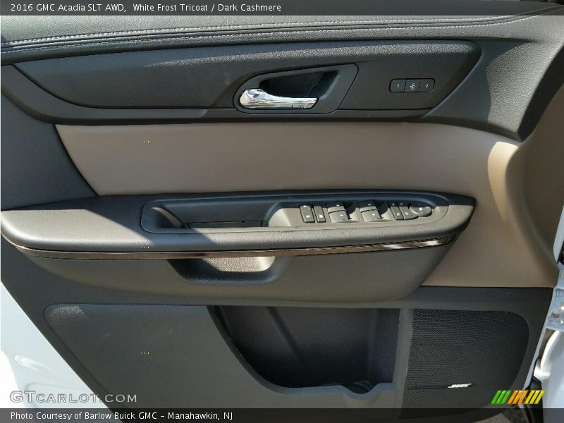 White Frost Tricoat / Dark Cashmere 2016 GMC Acadia SLT AWD