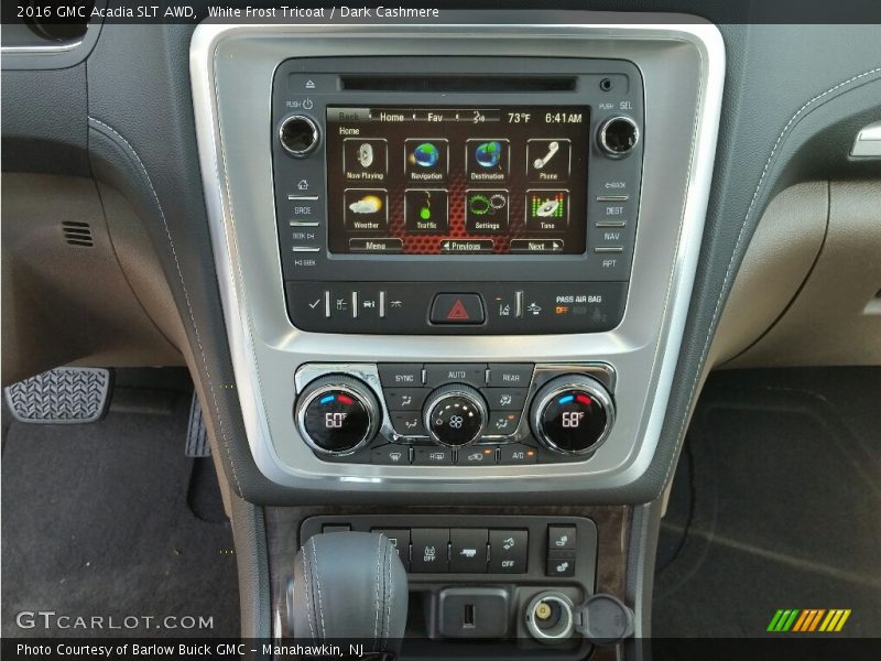 White Frost Tricoat / Dark Cashmere 2016 GMC Acadia SLT AWD