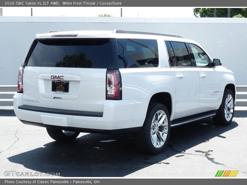 White Frost Tricoat / Cocoa/Dune 2016 GMC Yukon XL SLT 4WD