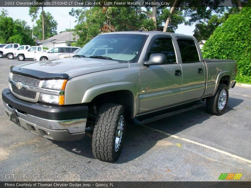 Light Pewter Metallic / Medium Gray 2003 Chevrolet Silverado 2500HD LT Crew Cab 4x4