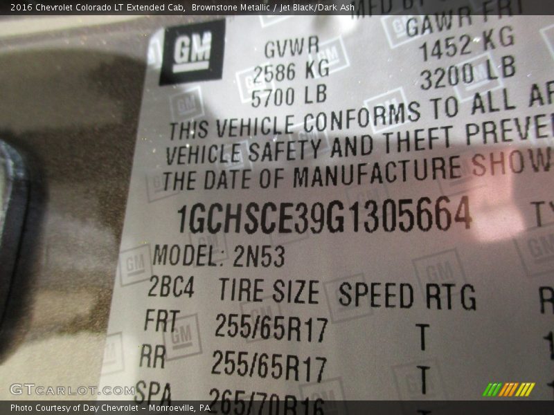 Brownstone Metallic / Jet Black/Dark Ash 2016 Chevrolet Colorado LT Extended Cab