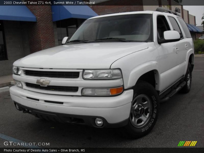 Summit White / Tan/Neutral 2003 Chevrolet Tahoe Z71 4x4