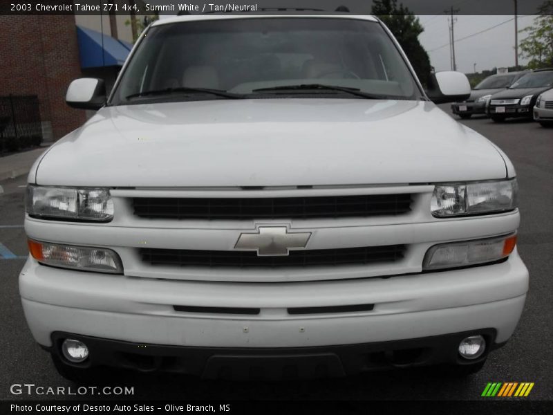Summit White / Tan/Neutral 2003 Chevrolet Tahoe Z71 4x4