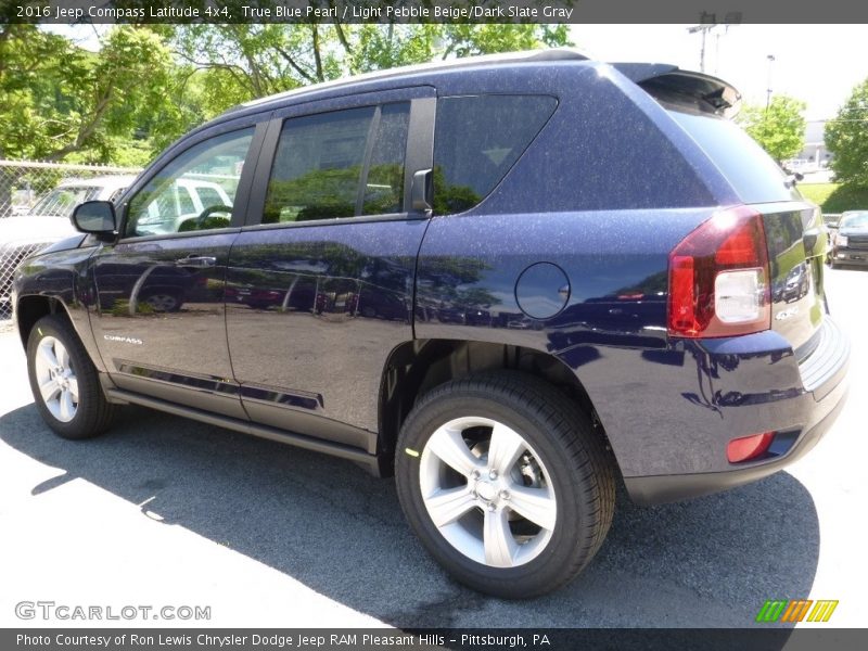 True Blue Pearl / Light Pebble Beige/Dark Slate Gray 2016 Jeep Compass Latitude 4x4