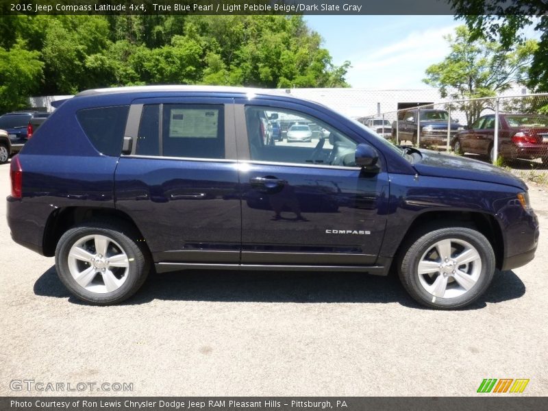 True Blue Pearl / Light Pebble Beige/Dark Slate Gray 2016 Jeep Compass Latitude 4x4