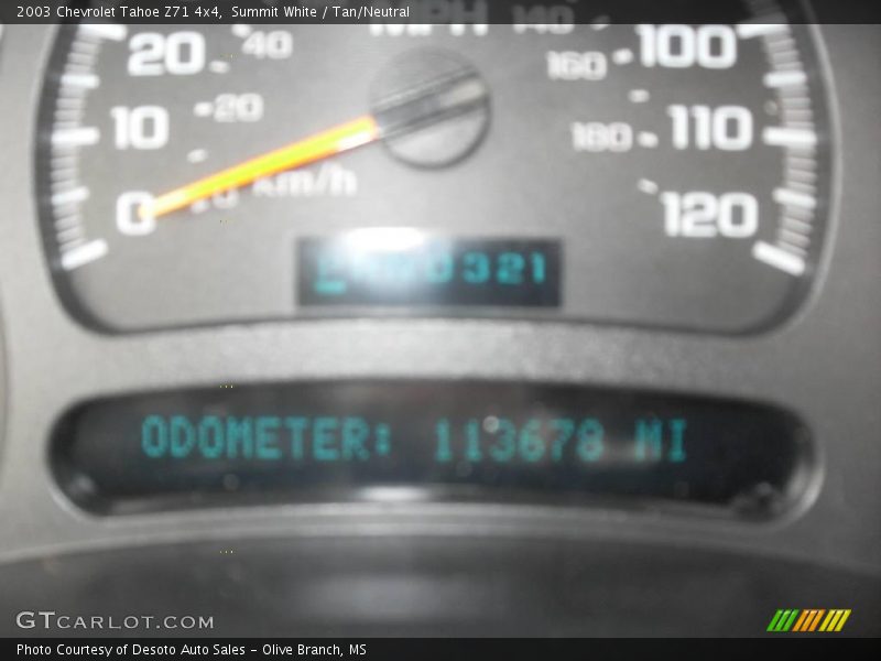 Summit White / Tan/Neutral 2003 Chevrolet Tahoe Z71 4x4
