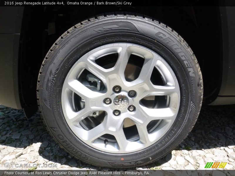 Omaha Orange / Bark Brown/Ski Grey 2016 Jeep Renegade Latitude 4x4