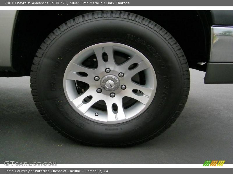 Silver Birch Metallic / Dark Charcoal 2004 Chevrolet Avalanche 1500 Z71