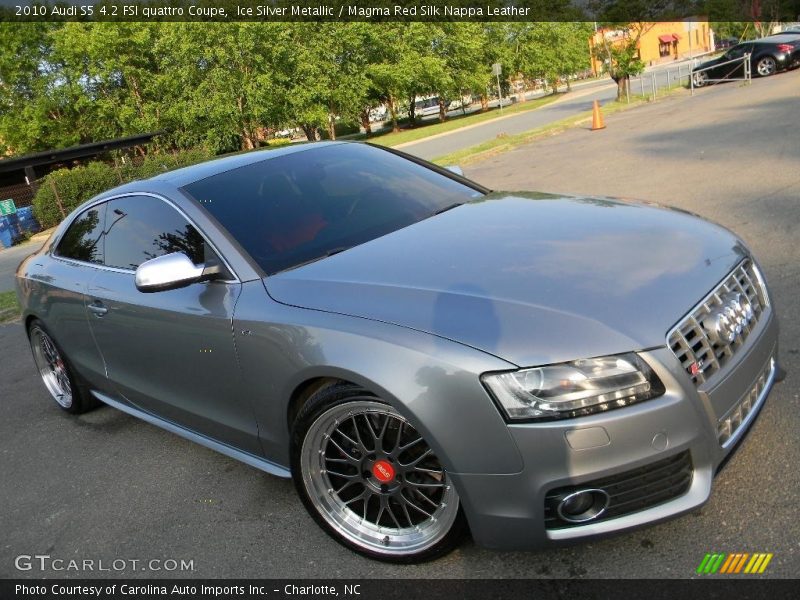 Ice Silver Metallic / Magma Red Silk Nappa Leather 2010 Audi S5 4.2 FSI quattro Coupe