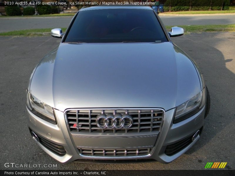 Ice Silver Metallic / Magma Red Silk Nappa Leather 2010 Audi S5 4.2 FSI quattro Coupe