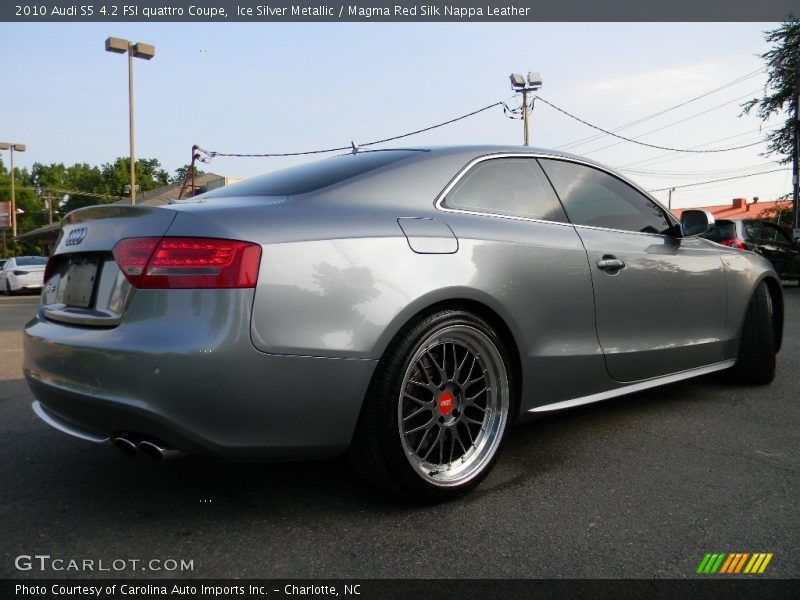 Ice Silver Metallic / Magma Red Silk Nappa Leather 2010 Audi S5 4.2 FSI quattro Coupe