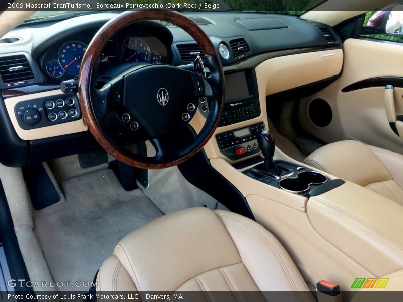 Bordeaux Pontevecchio (Dark Red) / Beige 2009 Maserati GranTurismo