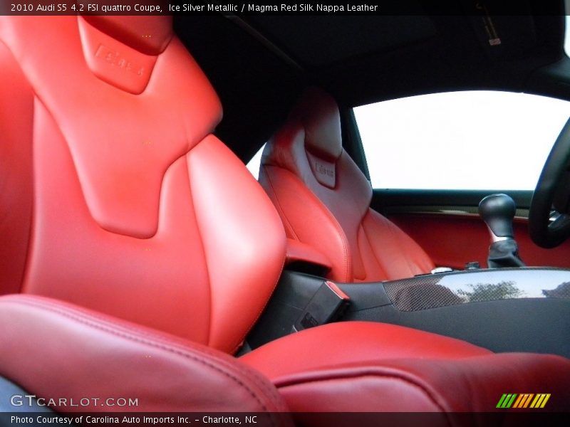 Ice Silver Metallic / Magma Red Silk Nappa Leather 2010 Audi S5 4.2 FSI quattro Coupe