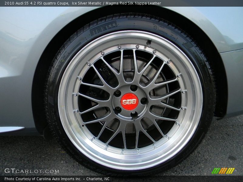 Ice Silver Metallic / Magma Red Silk Nappa Leather 2010 Audi S5 4.2 FSI quattro Coupe
