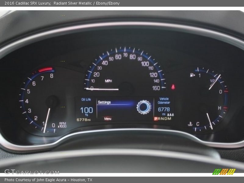 Radiant Silver Metallic / Ebony/Ebony 2016 Cadillac SRX Luxury