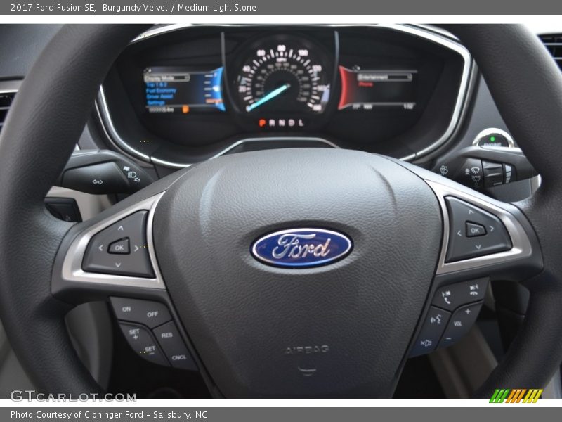 Burgundy Velvet / Medium Light Stone 2017 Ford Fusion SE