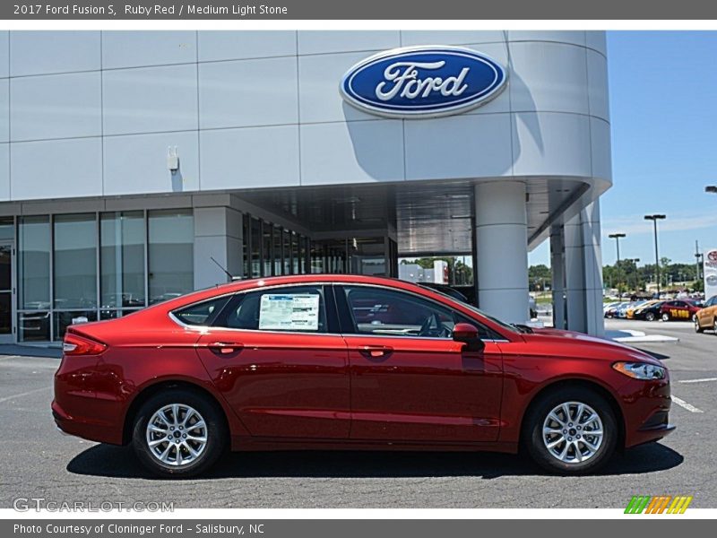 Ruby Red / Medium Light Stone 2017 Ford Fusion S