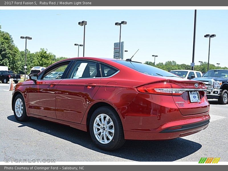 Ruby Red / Medium Light Stone 2017 Ford Fusion S
