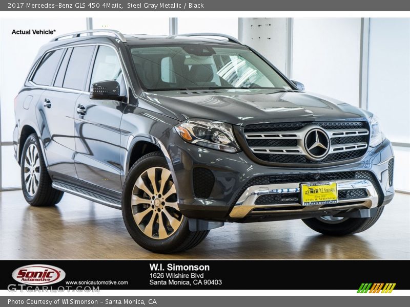 Steel Gray Metallic / Black 2017 Mercedes-Benz GLS 450 4Matic