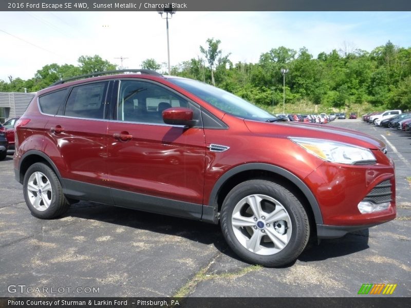 Sunset Metallic / Charcoal Black 2016 Ford Escape SE 4WD