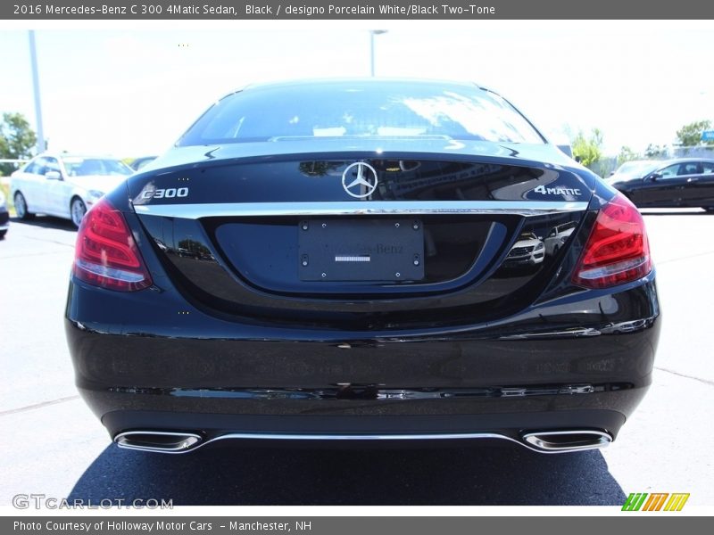 Black / designo Porcelain White/Black Two-Tone 2016 Mercedes-Benz C 300 4Matic Sedan