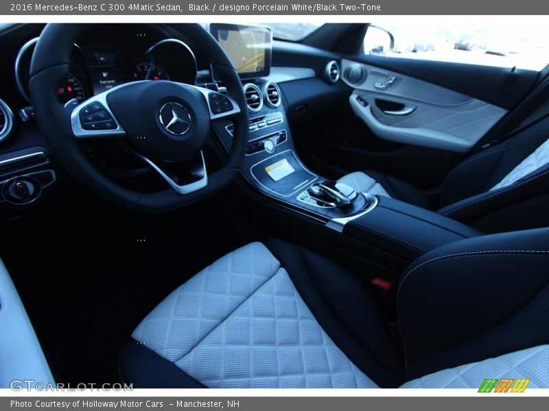 Black / designo Porcelain White/Black Two-Tone 2016 Mercedes-Benz C 300 4Matic Sedan