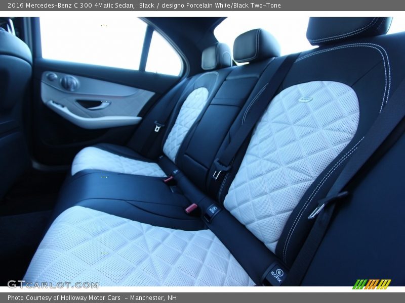 Black / designo Porcelain White/Black Two-Tone 2016 Mercedes-Benz C 300 4Matic Sedan