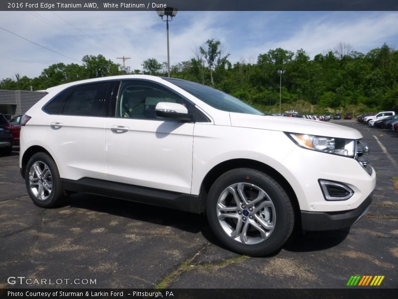 White Platinum / Dune 2016 Ford Edge Titanium AWD