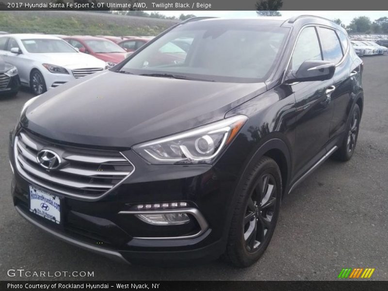 Twilight Black / Beige 2017 Hyundai Santa Fe Sport 2.0T Ulitimate AWD
