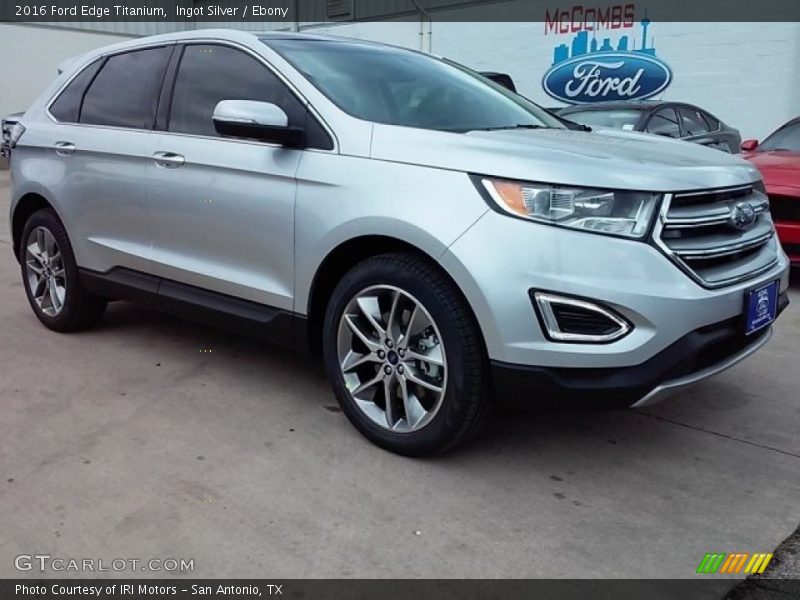 Ingot Silver / Ebony 2016 Ford Edge Titanium