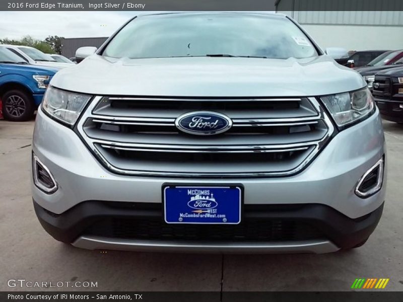 Ingot Silver / Ebony 2016 Ford Edge Titanium