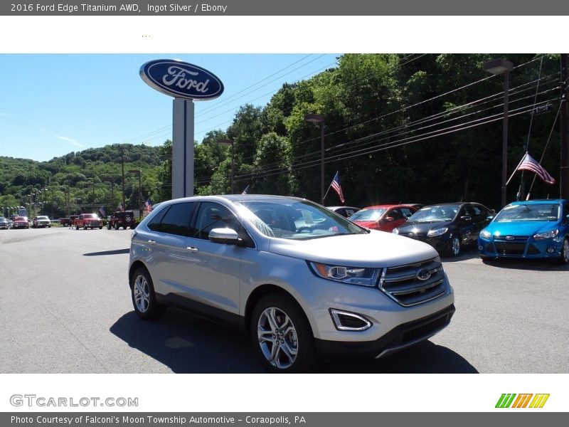 Ingot Silver / Ebony 2016 Ford Edge Titanium AWD