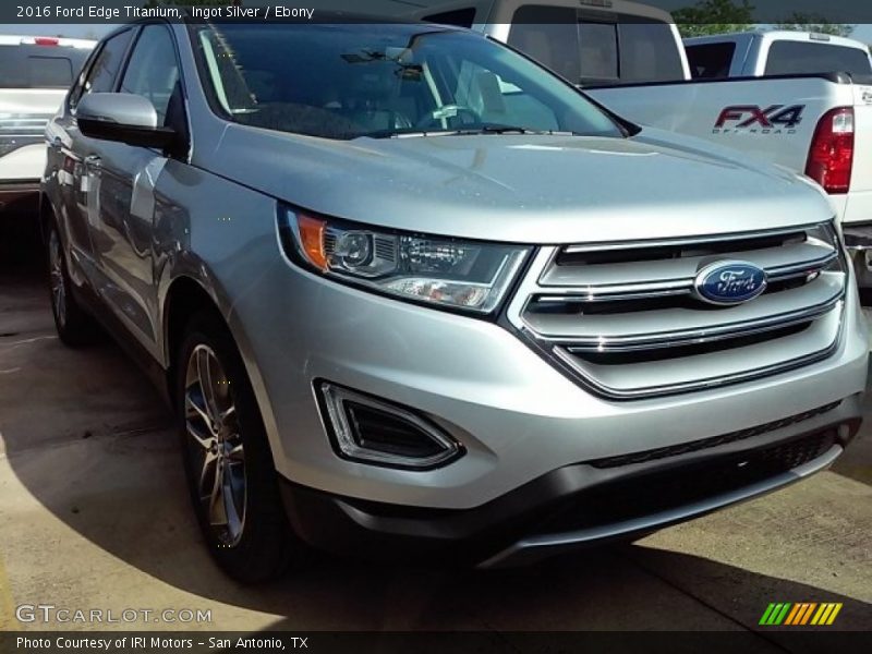 Ingot Silver / Ebony 2016 Ford Edge Titanium