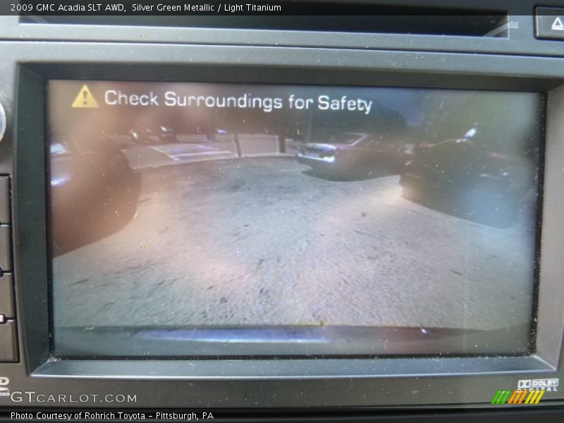 Silver Green Metallic / Light Titanium 2009 GMC Acadia SLT AWD