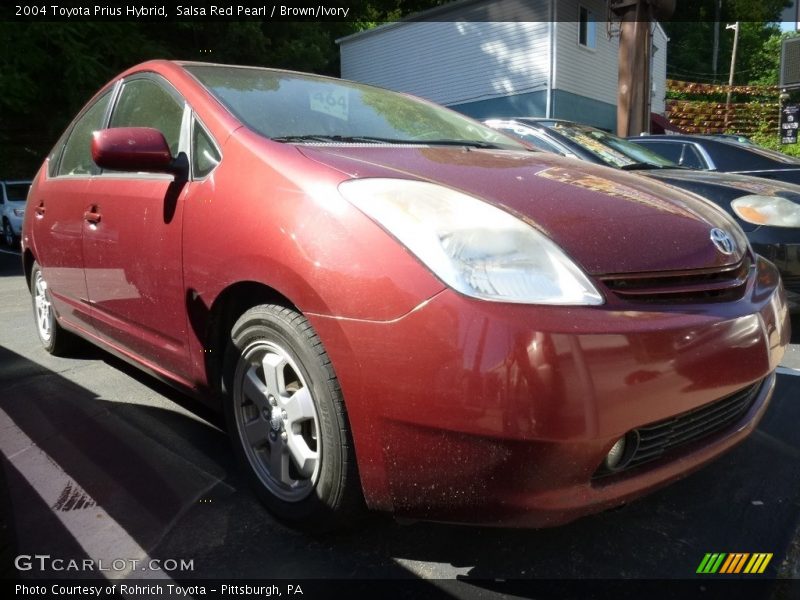 Salsa Red Pearl / Brown/Ivory 2004 Toyota Prius Hybrid