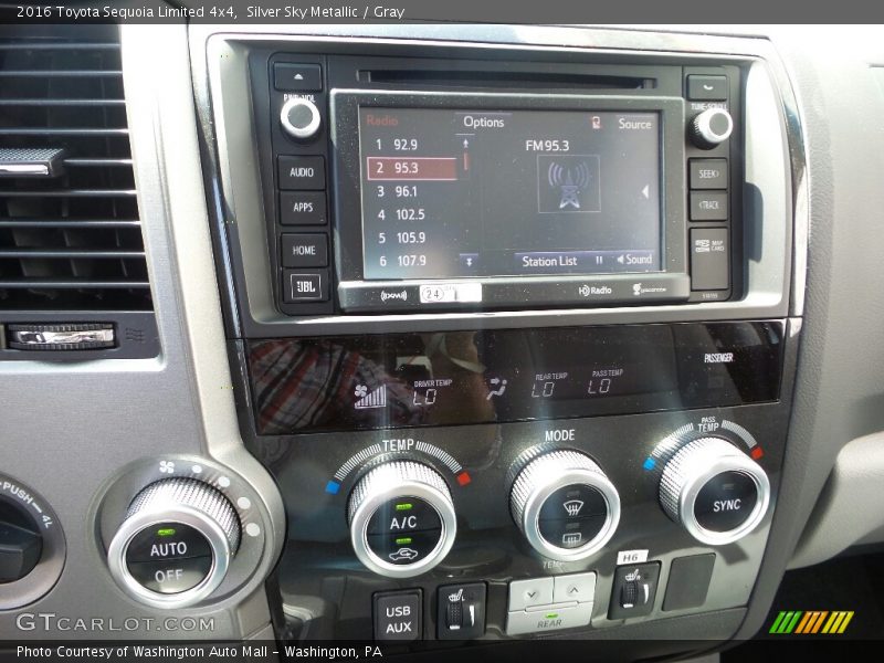 Silver Sky Metallic / Gray 2016 Toyota Sequoia Limited 4x4