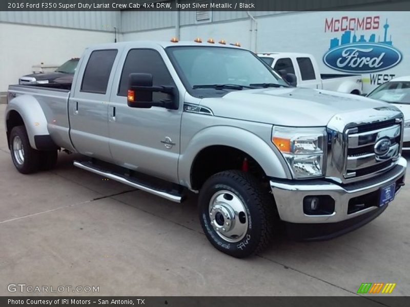 Ingot Silver Metallic / Black 2016 Ford F350 Super Duty Lariat Crew Cab 4x4 DRW