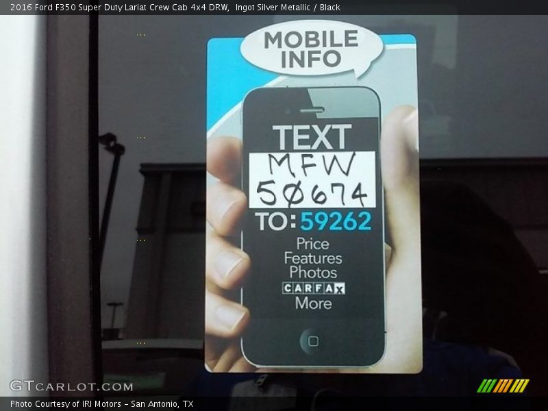 Ingot Silver Metallic / Black 2016 Ford F350 Super Duty Lariat Crew Cab 4x4 DRW