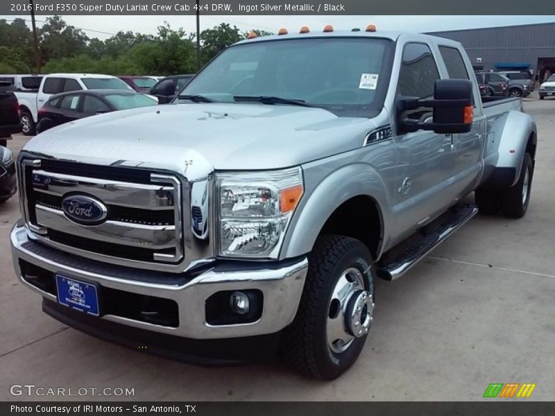 Ingot Silver Metallic / Black 2016 Ford F350 Super Duty Lariat Crew Cab 4x4 DRW