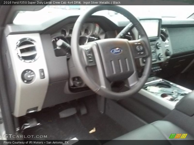Ingot Silver Metallic / Black 2016 Ford F350 Super Duty Lariat Crew Cab 4x4 DRW
