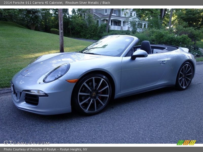Rhodium Silver Metallic / Black 2014 Porsche 911 Carrera 4S Cabriolet