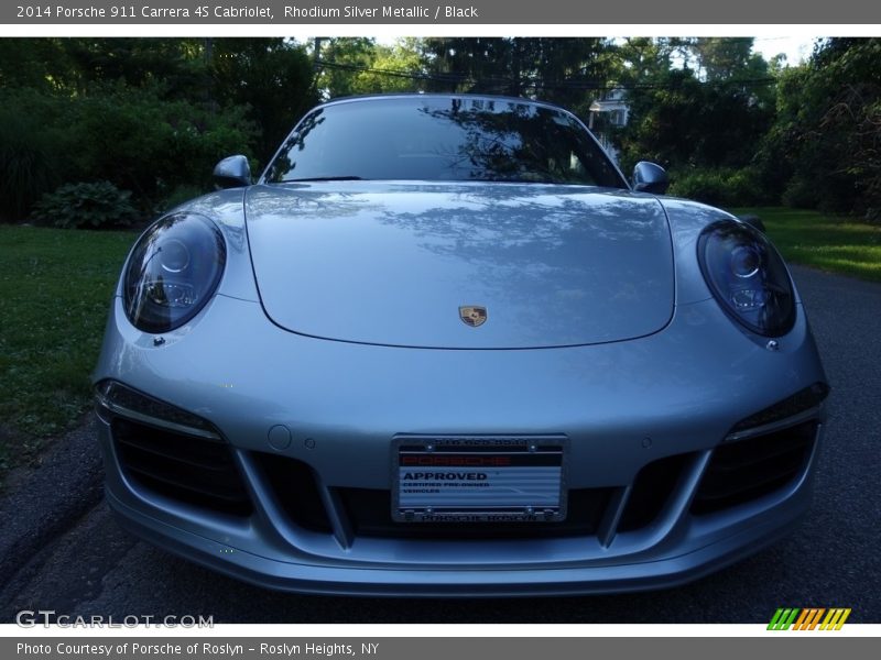 Rhodium Silver Metallic / Black 2014 Porsche 911 Carrera 4S Cabriolet