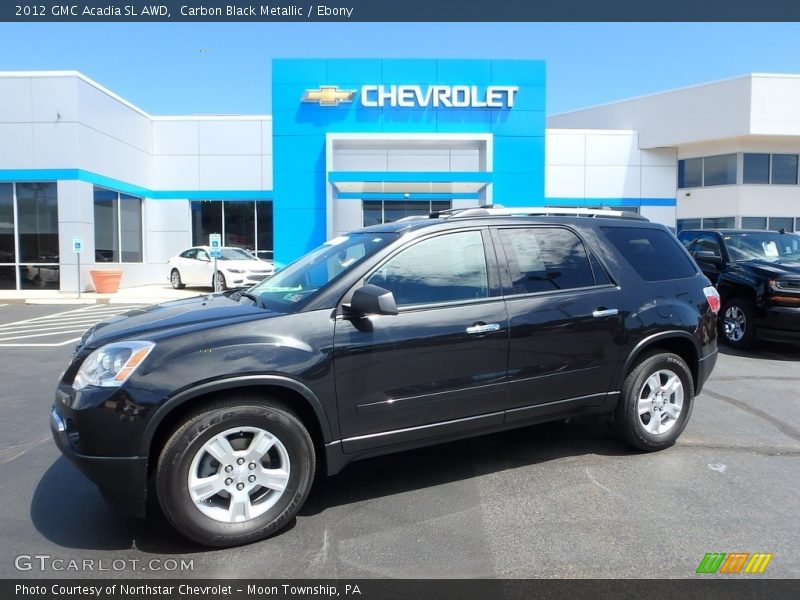Carbon Black Metallic / Ebony 2012 GMC Acadia SL AWD