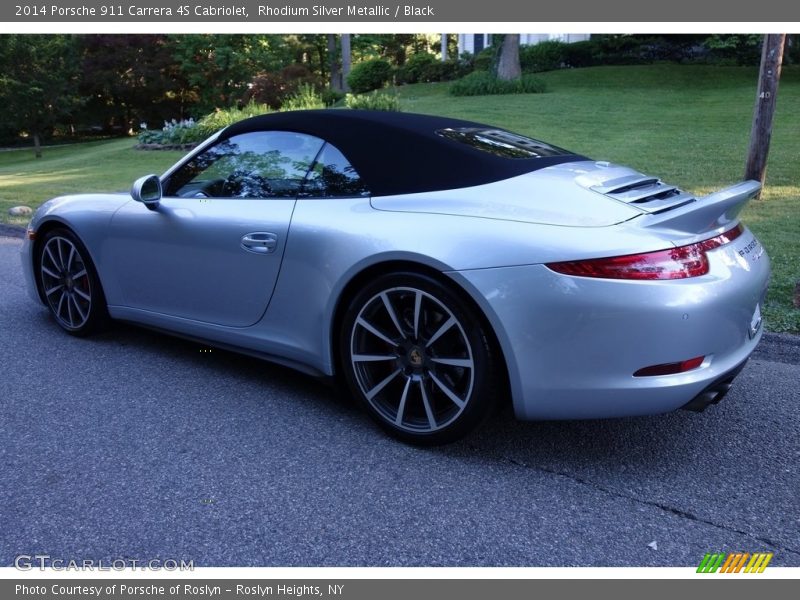 Rhodium Silver Metallic / Black 2014 Porsche 911 Carrera 4S Cabriolet