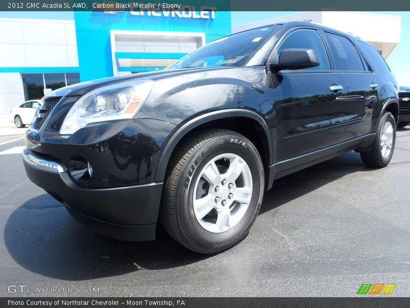 Carbon Black Metallic / Ebony 2012 GMC Acadia SL AWD