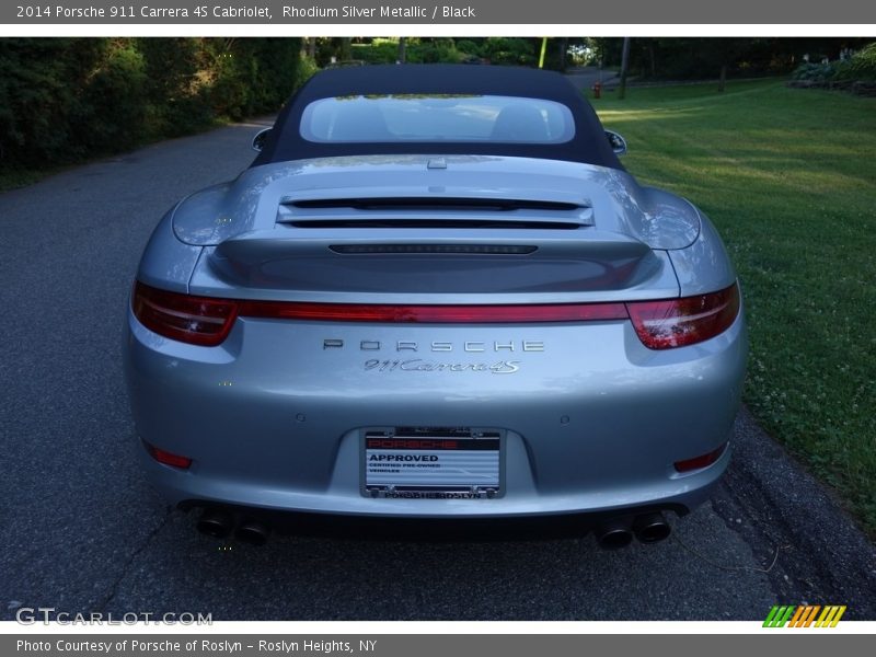 Rhodium Silver Metallic / Black 2014 Porsche 911 Carrera 4S Cabriolet