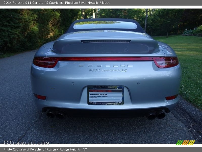Rhodium Silver Metallic / Black 2014 Porsche 911 Carrera 4S Cabriolet